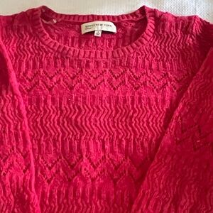 Jones New York Vibrant Red Knit Top